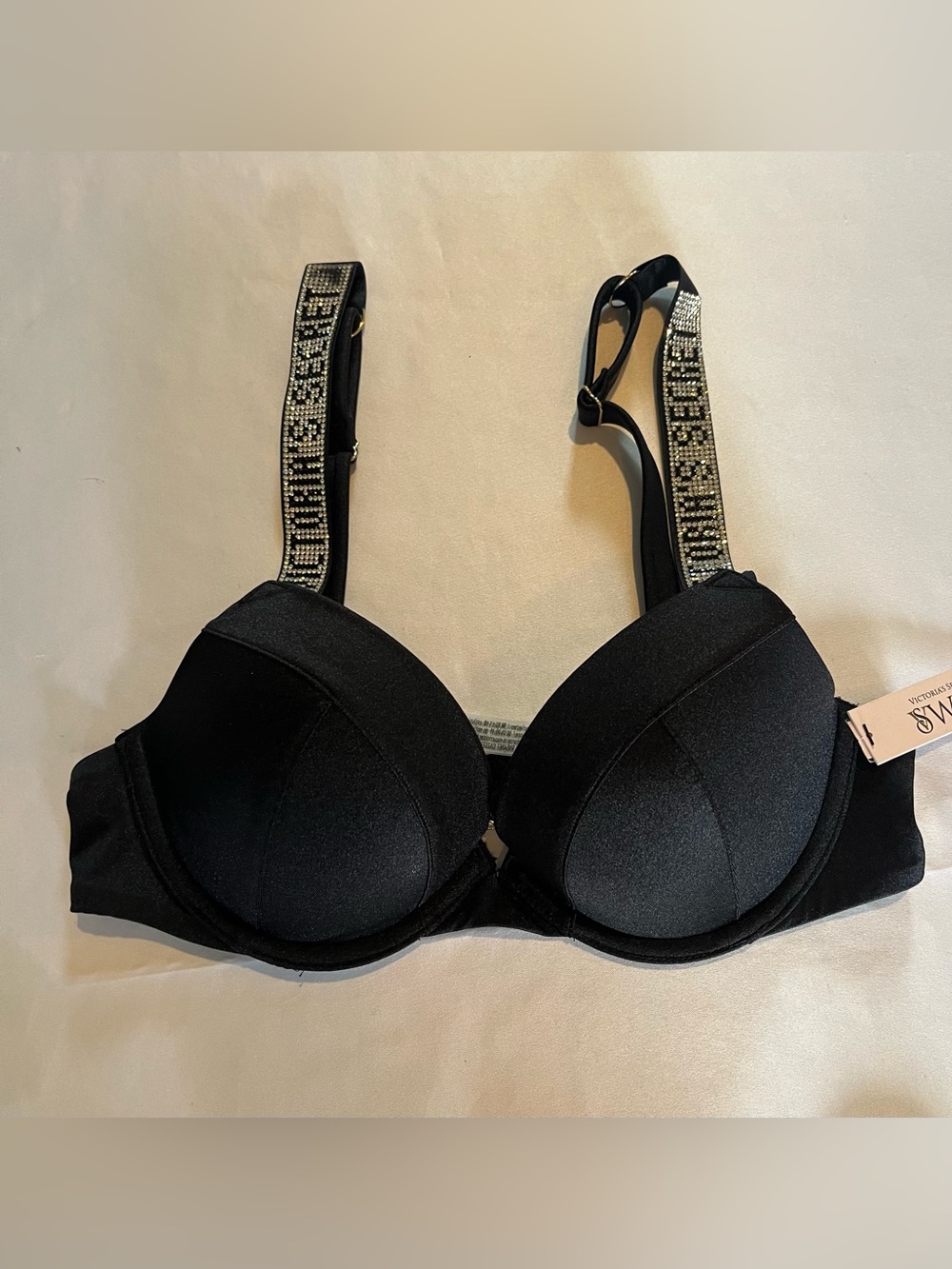 NWT Victoria's Secret SwimVery Sexy Shine Trim Push-Up Bikini Top Size 34B